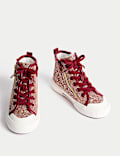 Kids' Glitter High Top Trainers (4 Small - 6 Large)
