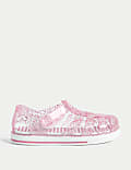 Kids' Glitter Riptape Jelly Sandals (4 Small - 13 Small)