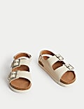 Kindersandalen met klittenband en voetbed (maat 20,5-39,5)
