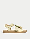 Kids' Lemon Appliqué Sandals (4 Small - 2 Large)