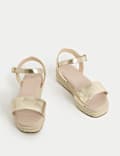 Kids' Metallic Wedge Sandals (1 Large - 6 Large)