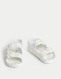 Kids' Plain Buckle Footbed Sandals (4 Small - 2 Large)