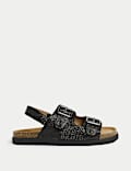 Kids' Plain Double Buckle Footbed Sandals (4 Small - 6 Large)