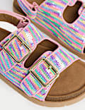 Kids' Shimmer Footbed Sandals (4 Small-2 Large)
