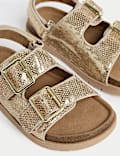 Kids' Shimmer Footbed Sandals (4 Small-2 Large)