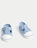 Baby Canvas Riptape Pram Shoes (0-18 Mths)