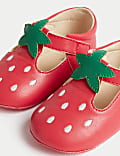 Strawberry Riptape Pram Shoes (0-18 Mths)