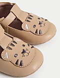 Chaussures bébés à bride en T, bande auto-agrippante et motif tigre (jusqu’au 18 mois)