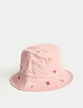Kids' Pure Cotton Embroidered Bucket Hat (1-13 Yrs)