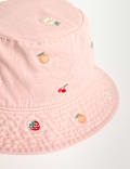 Kids' Pure Cotton Embroidered Bucket Hat (1-13 Yrs)