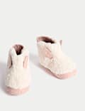 Baby Riptape Faux Fur Pram Shoes (0-18 Months)