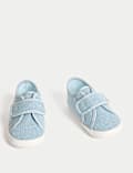 Baby T-Bar Embroidered Pram Shoes (0-18 Mths)