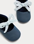 Baby Ballet Bow Pram Shoes (0-18 Months)