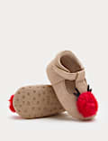 Baby T Bar Reindeer Pram Shoes (0-18 Months)