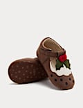 Baby Christmas Pudding Pram Shoes (0-18 Months)