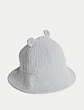 Kids' Pure Cotton Bear Sun Hat (0-3 Yrs)