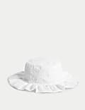 Kids' Cotton Rich Embroidered Sun Hat (0-3 Yrs)