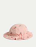Kids' Pure Cotton Cherry Sun Hat (0-3 Yrs)