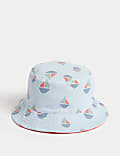 Kids' Pure Cotton Reversible Sun Hat (1-6 Yrs)