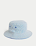 Pure Cotton Striped Sun Hat (0-1 Yrs)