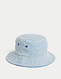 纯棉条纹遮阳帽（0-1 岁）