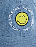 Kids' Denim SmileyWorld® Baseball Cap (6-13 Yrs)