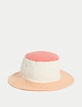 Kids' Pure Cotton Colour Block Bucket Hat (0-3 Yrs)