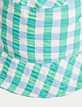 Kids' Pure Cotton Checked Sun Hat (1-6 Yrs)