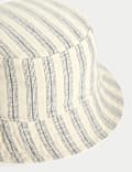 Kids' Pure Cotton Striped Sun Hat (0-3 Yrs)