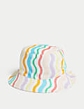 Gorro para verano infantil 100% algodón de rayas (1-13&nbsp;años)