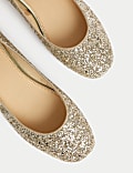 Kids' Glitter Ballet Pumps (3 Large - 6 Large)