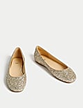 Kids' Glitter Ballet Pumps (3 Large - 6 Large)