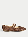 Kids' Animal Print Ballet Shoes (1-6 Large)