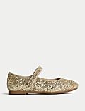 Kids' Glitter Mary Jane Ballet Pumps (4 Small-2 Large)