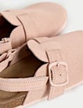 Kids Suede Riptape Clogs (4 Small - 2 Large)