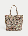 Sac fourre-tout enfant 100 % coton à motif léopard