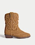 Kids' Suede Mid Calf Boots (4 Small - 6 Large)