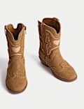 Kids' Suede Mid Calf Boots (4 Small - 6 Large)