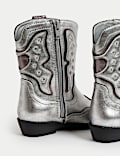 Kids' Metallic Western Boots (4 Small - 6 Large)