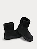 Kids' Borg Cuff Ankle Boots (4 Small - 2 Large)