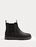 Kids' Leather Plain Chelsea Boots (4 Small - 7 Large)