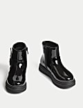 Kids' Patent Butterfly Chelsea Boots (4 Small - 2 Large)