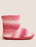 Kids Ombré Knitted Slipper Boots (4 Small - 6 Large)