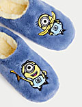 Kids' Minions™ Faux Fur Slippers (9 Small - 7 Large)