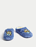 Kids' Minions™ Faux Fur Slippers (9 Small - 7 Large)