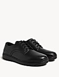 Zapatos escolares infantiles de piel con cordones (13 pequeño-10 grande)