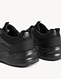 Kids' Leather Lace up School Trainer (2½ Large - 9 Large)