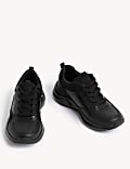 Kids' Leather Lace up School Trainer (2½ Large - 9 Large)