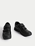 Zapatos infantiles escolares de piel con velcro (2½ grande-9 grande)