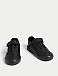 Kids' Leather Riptape School Shoes (8 Small - 2 Large)